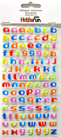 Sticker Pluster Kleinbuchstaben bunt